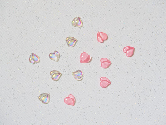10pcs Peach Harts Studs for Nail Art