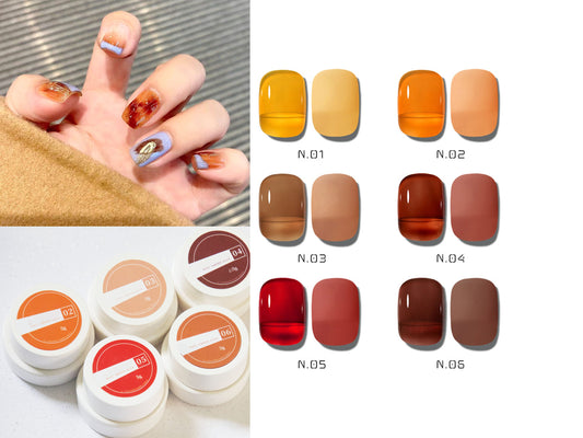 5ml Jelly Amber UV Gel / Translucent Honey Gem Amber Soak off Gel Polish Radiant Topaz Gels