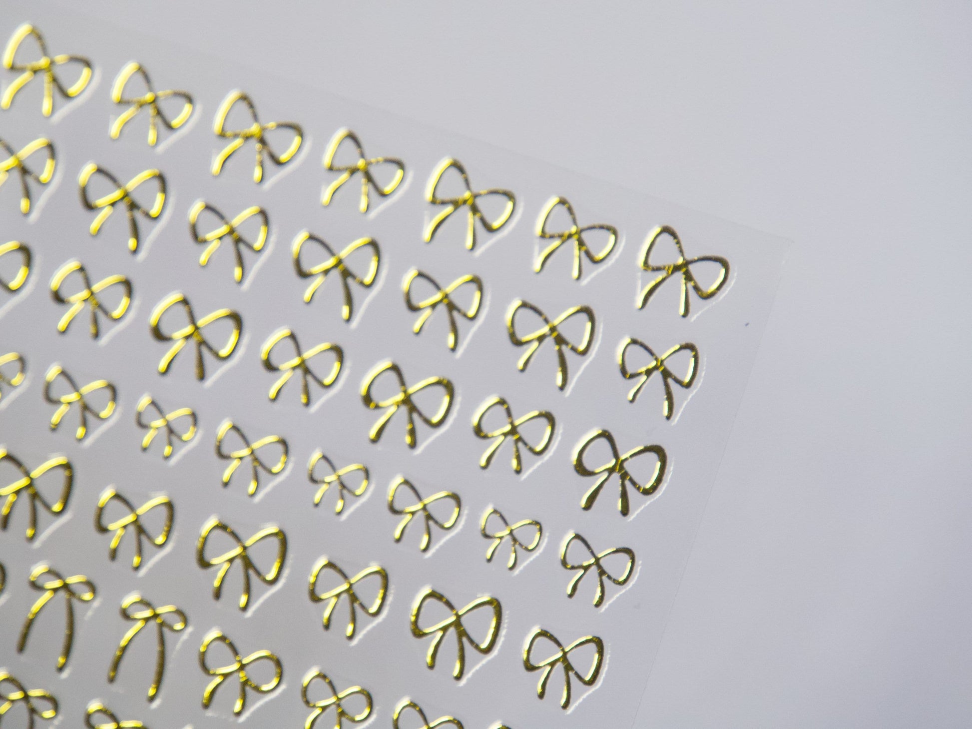 Metallic Color Bow Knot Nail Stickers/ Gilding Gold Silver Bow Tie Peel off Sticker/ Barbie Nails