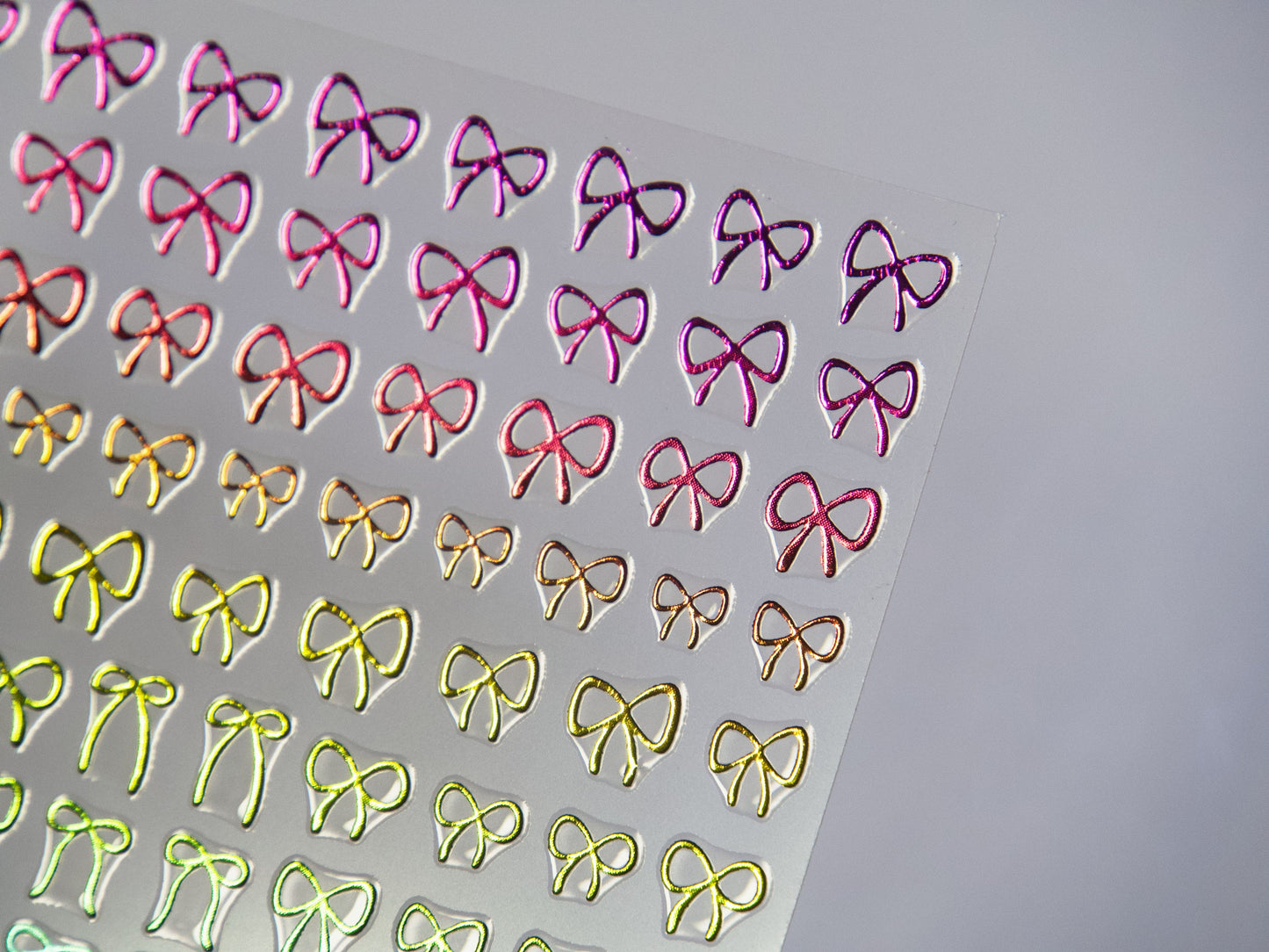 Metallic Color Bow Knot Nail Stickers/ Gilding Gold Silver Bow Tie Peel off Sticker/ Barbie Nails
