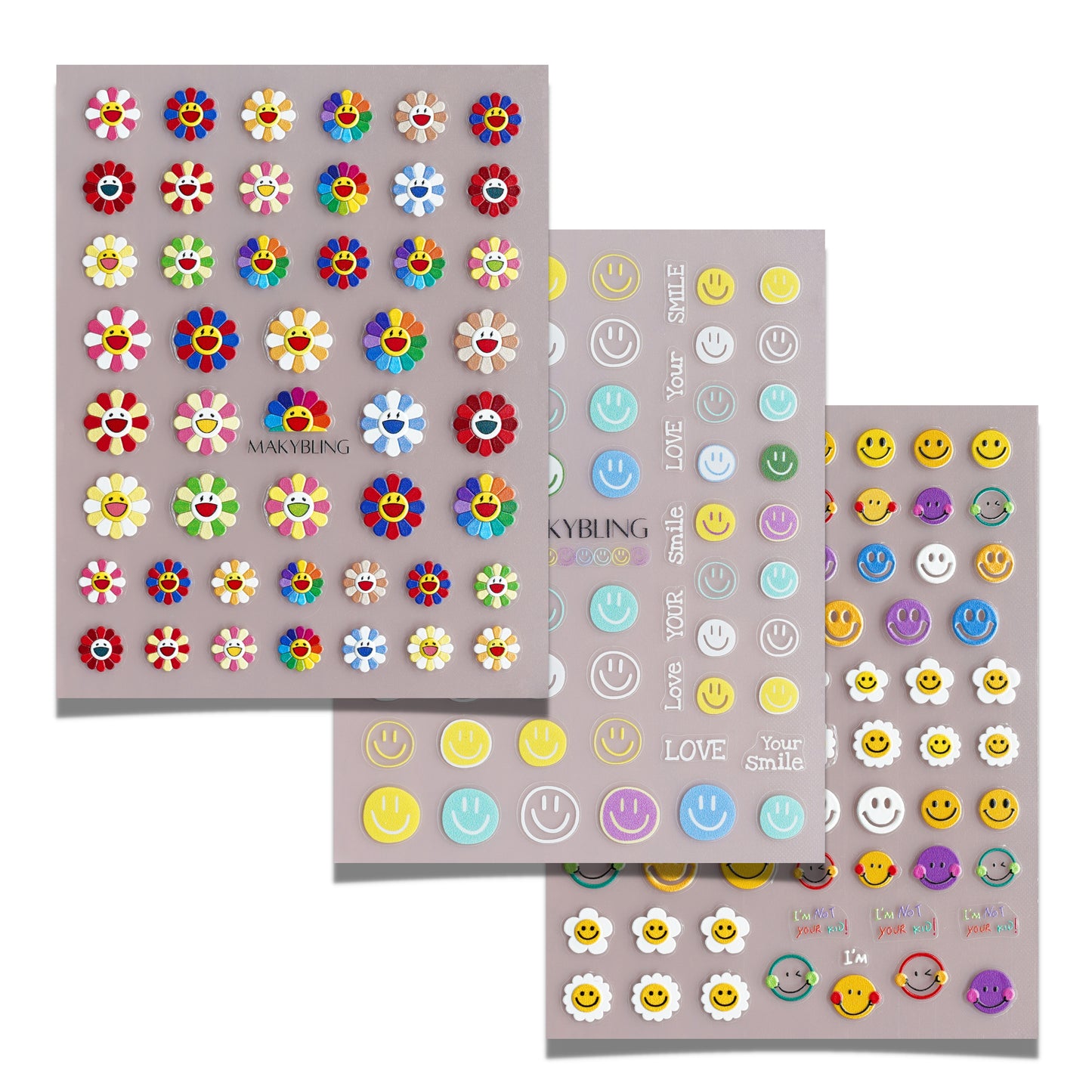 Smiley Face Nail Stickers Kit